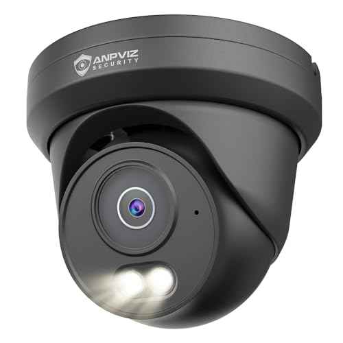 Anpviz 4K 8MP PoE Security IP Camera Outdoor, AI Human Vehicle Detection, 100FT Smart Dual Light Color Night Vision, Built-in Mic, 2.8mm Lens, IP66 Waterproof, NDAA Compliant, Black (U Series)