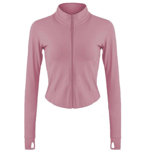 Lviefent Womens Lightweight Full Zip Running Track Jacket Workout Slim Fit Yoga Sportwear with Thumb Holes (Brick Red, X-Large)