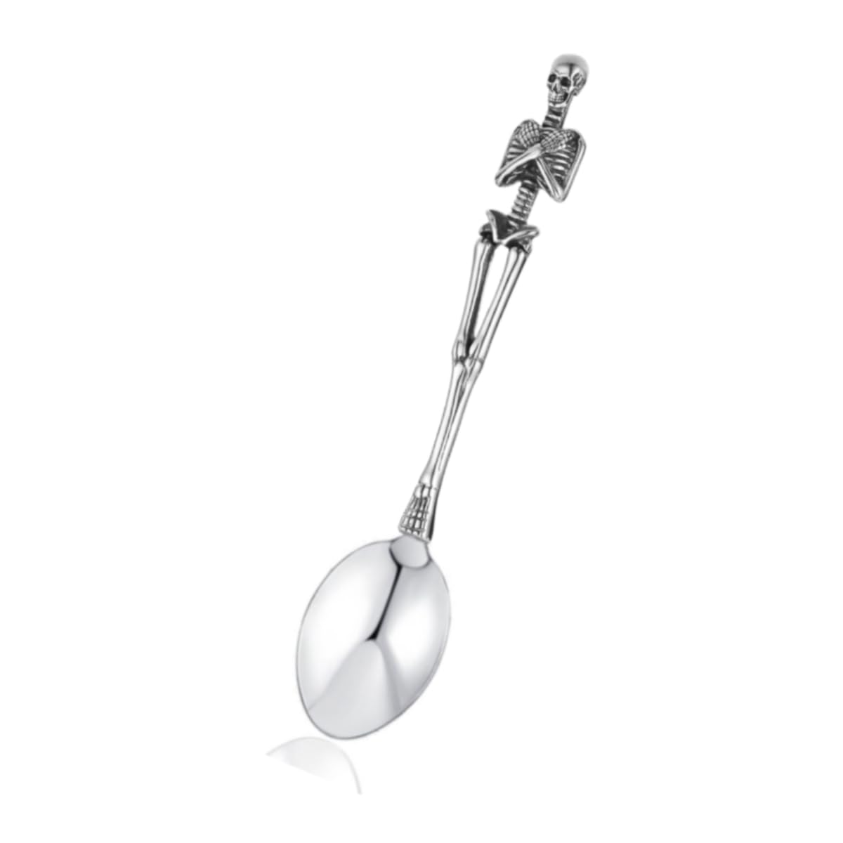 LOYEH Skeleton Skull Spoon Stainless Steel Spoon Flatware Tableware Design Modern Look Great Gifts For Halloween Easter and Christmas