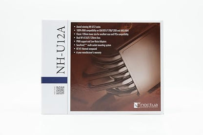 Noctua NH-U12A, Premium CPU Cooler with High-Performance Quiet NF-A12x25 PWM Fans (120mm, Brown)