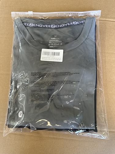 Gaiatiger 3 Pack Mens T-Shirts Quick Dry Running Tops Moisture Wicking Active Athletic Gym Short Sleeve Clothes(520)-Black Grey Nave-L
