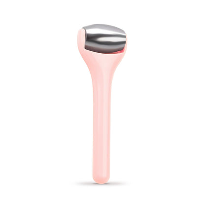 Ice Roller for Face and Eye 2 Pcs,Face Roller Skin Care for Puffiness,Migraine,Pain Relief,Eye Roller For Puffy Eyes Dark Circles,Stainless Steel Facial Roller (Pink)