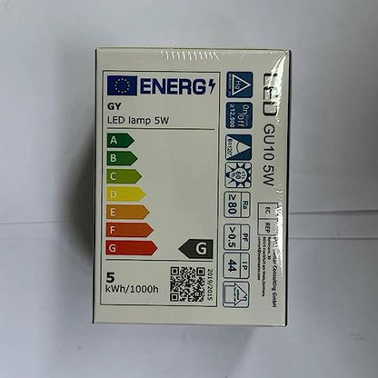 GY GU10 LED Light Sensor Lamp 6500K Cool White Bulbs, 5W 380lm Replaces 40W Bulb, Automatic On/Off, Beam Angle 120°, Not Dimmable, 2 PCS