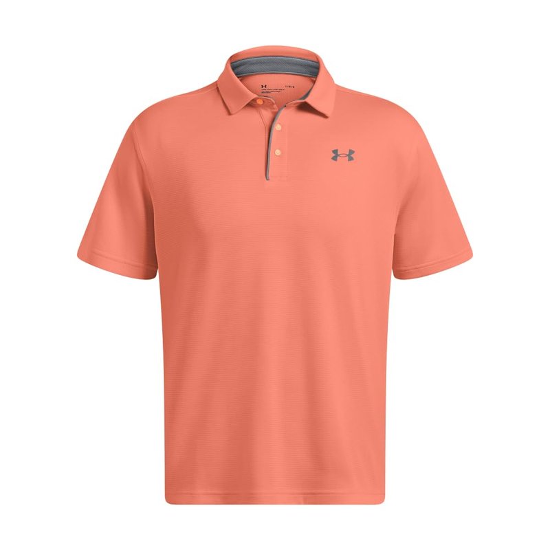 Under Armour Men's Tech Golf Polo, (897) Flare Orange/Pitch Gray/Halo Gray, 3X-Large
