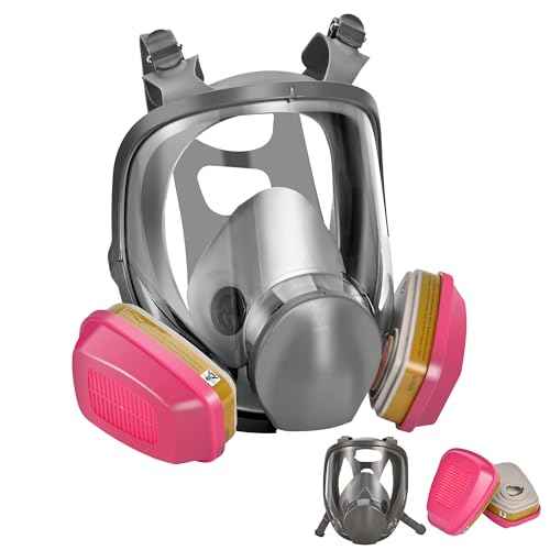 Reusable Respirator Mask with Filters for Protection Against Organic Vapor Spray Paint Chemicals Welding Sanding