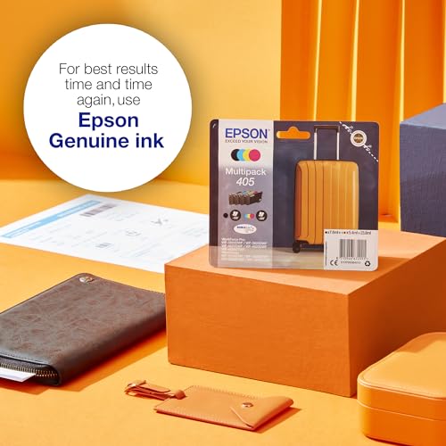Epson 405 Suitcase Genuine Multipack, 4-colours Ink Cartridges, DURABrite Ultra Ink