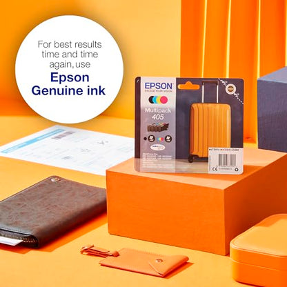Epson 405XL Black Suitcase High Yield Genuine, DURABrite Ultra Ink,XL High Capacity