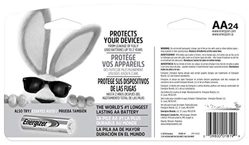 Energizer AA Batteries, MAX Double AA Battery Alkaline, 24 Count