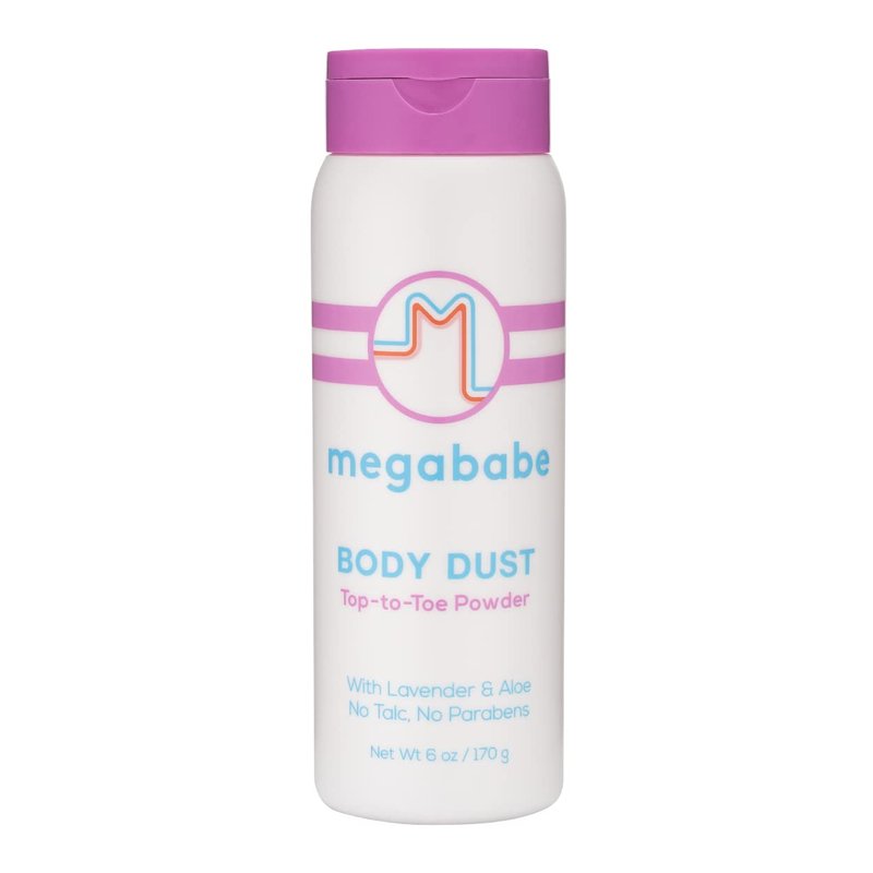 Megababe Sweat Absorbing Body Powder - Body Dust | Hot Weather Essential | with Lavender & Aloe | Talc-Free, All Natural | 6 oz (Pack of 1)