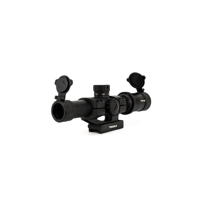 TRUGLO Tru-Brite 30 Series 1-6 x 24mm Tactical Hunting Shooting Durable Waterproof Fogproof Shock Resistant 30mm Aluminum Tube Dual-Color Illuminated Reticle Riflescope Flip-Up Lens Caps Included