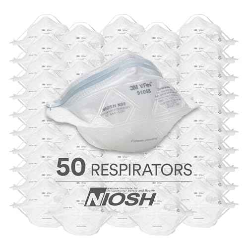 3M N95 Disposable Respirator, Pack of 50, VFlex Particulate Respirators, NIOSH Approved