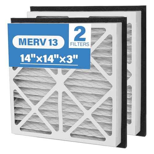 14x14x3 MERV 13 Pleated Air Filter Compatible with Zephyr VGF Series 14x14x3 Whole Home Return Air Grille Filter, MERV-13 Air Filtration System Grille Filters 2 Pack, Actual Size 13-3/8 ¡¿ 13-3/8 ¡¿ 3"