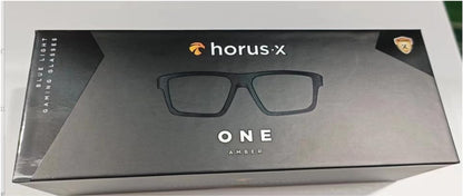 Horus X - Gaming Glasses | Blue Light Blocking Computer Screen Glasses | Anti Fatigue & Eyestrain for Men and Women | Amber