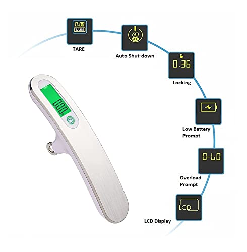 AHOSOUTLY Archery Bow Scale 110 lb/50 kg Recurve/Compound Bow Tuning Scale LCD Display g/oz/kg/lb with Backlight（Include Bandage）