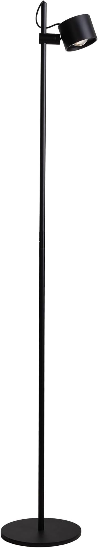 Aisilan LED Floor Lamp, 12W Dimmable Modern Floor Lamps, Adjustable Lamp Head Standing Reading Light for Living Room Bedroom Study Room Indoor,Black, 3000K, CRI 97