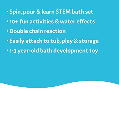 Yookidoo Baby Bath Toy - Spin 'N' Sprinkle Transparent Water Lab - Spinning Gear and Googly Eyes - Attaches to Any Size Tub Wall (1-3 Years)