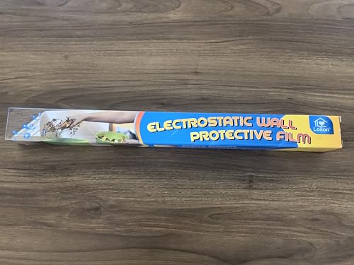 Loiion Electrostatic Wall Protective Film, Back Splashes for Kitchens, Clear Wall Protector Plastic Film, Static Cling Protective Film, Protector from Trash Can, Chair Back, Dogs, Cats, 300CM