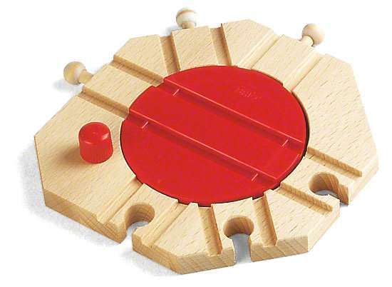 BRIO Mechanical Turntable Wooden Train Track for Kids Age 3 Years Up - Compatible with all BRIO Railway Sets & Accessories