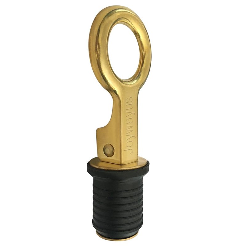 Joywayus Rubber Drain Plug Brass Snap Handle for 1-1/4 Inch Diameter Boat Drains