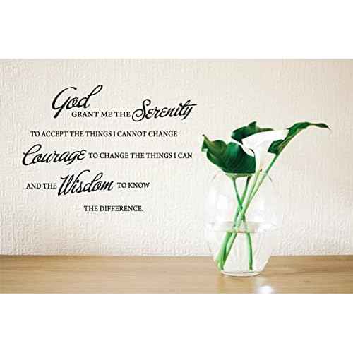 GOD Grant ME The Serenity Prayer Bible Art Quote Vinyl Wall Stickers Decal D?cor