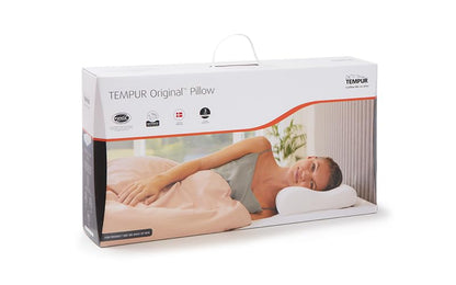 TEMPUR Original Ergonomic Pillow, Ergonomic Memory Foam Neck Support Pillow For Larger Frames, For Side and Back Sleepers with Washable Cover, Queen X-Large (61 x 31 x 13/10 cm), 1 unit