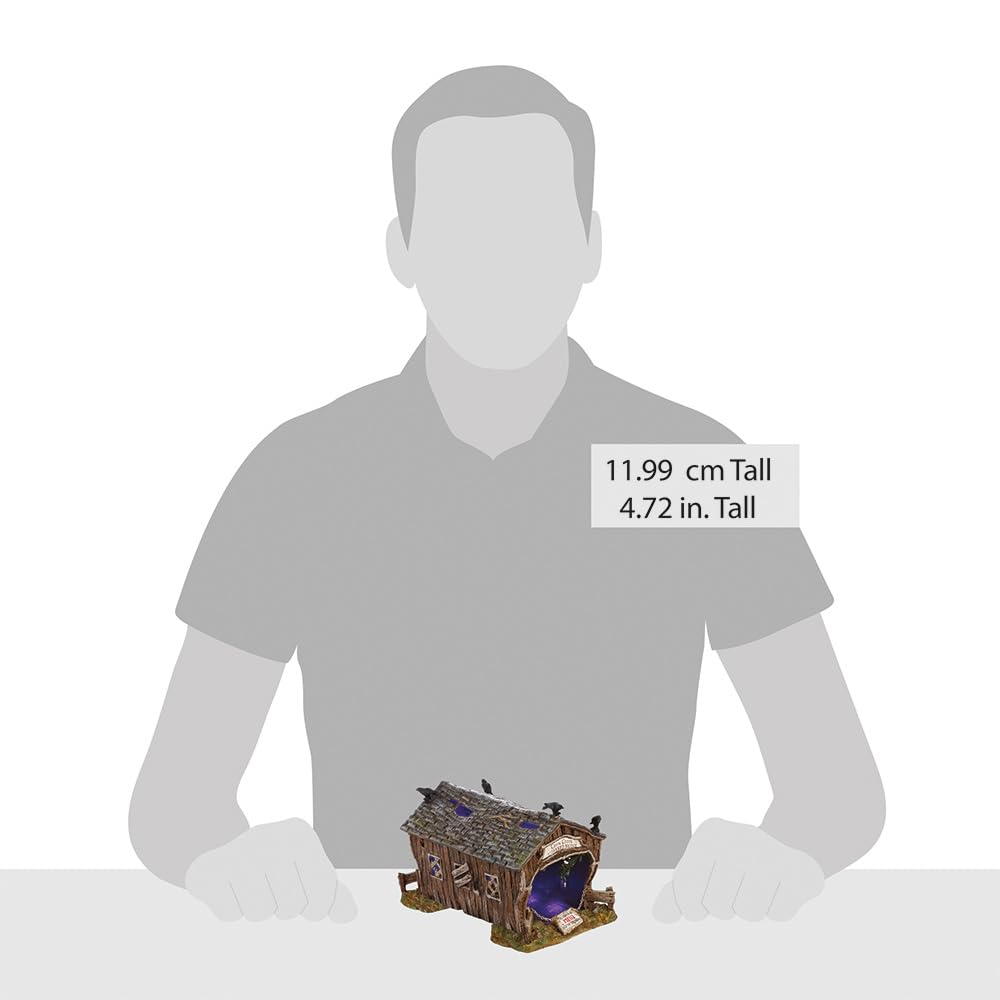 Department 56 Accessories for Villages Halloween Crow Creek Covered Bridge Accessory Figurine, 4.72 inch