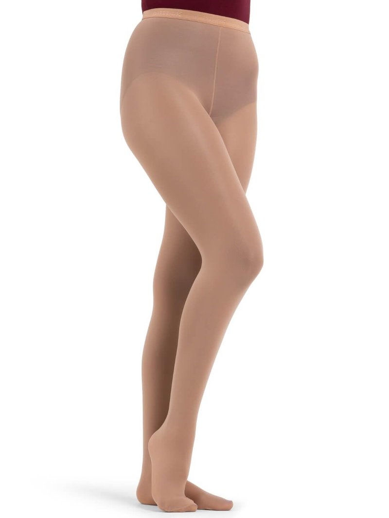 Capezio Women's Hold & Stretch Plus Footed Tights, Light Suntan, 3X