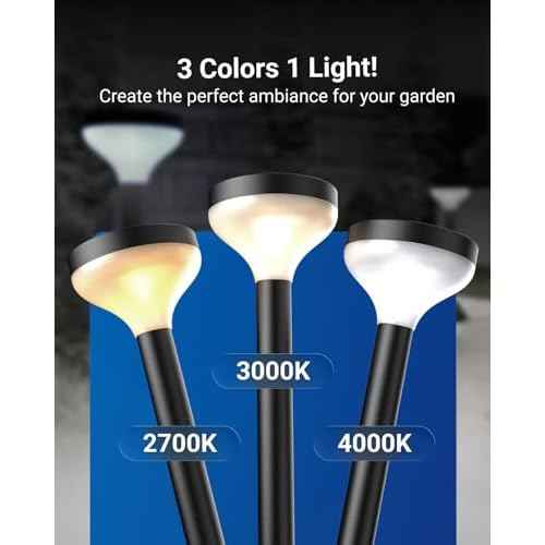 Sunco 6 Pack Round Solar Pathway Lights Outdoor, Super Bright 120 LM, 2CCT 2700K/4000K, Dimmable Path Lights for Garden, Backyard, Walkway, Driveway
