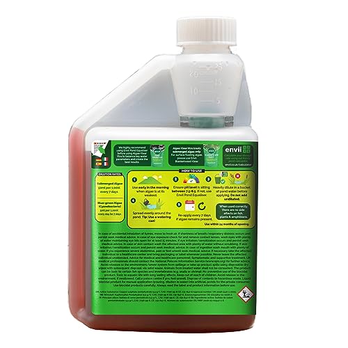 envii Algae Klear Xtra – Blanket Weed Treatment for Ponds, Removes Blanket weed & String Algae Working All Year Round, Safe for all Fish & Plants – 500ml Treats 10,000 litres