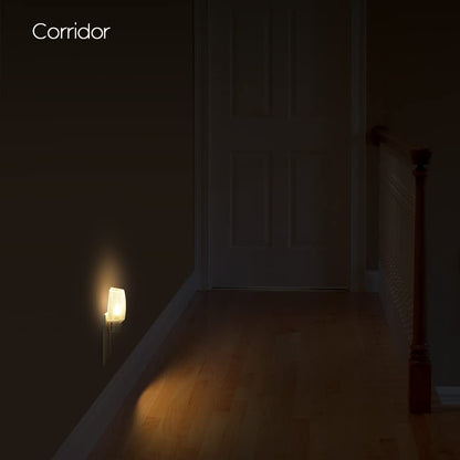 Emotionlite Plug in Night Light, Warm White LED Nightlight, Dusk to Dawn Sensor, Kids, Nursery, Bedroom, Bathroom,Hallway, Stairs, Kitchen, 4 Pack