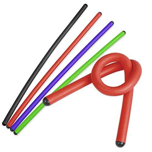 Andalus Twist Rubber Ties, 17-Inch Reusable Twist Ties in Assorted Colors - Holds Up to 110 Pounds (4 Pack)