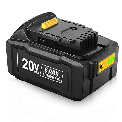 DSANKE 20V 6.0Ah Battery Replacement for Dewalt 20V Battery DCB200 DCB206 DCB207 DCB204 DCB203 DCB201 DCB200 DCB180 DCD/DCF/DCG/DCS Series 20 Volt Battery with Type-C USB Port