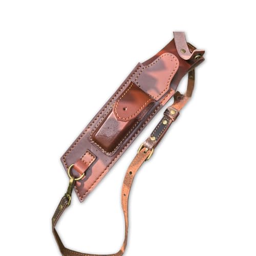 12.99" Large Leather Fixed Blade Knife Sheath,EDC Back Organizer for Work and Daily Use,Leatherman Sheath,EDC Pocket Organizer for Ourdoor Camping,Gifts for Men for Multitool,Brown