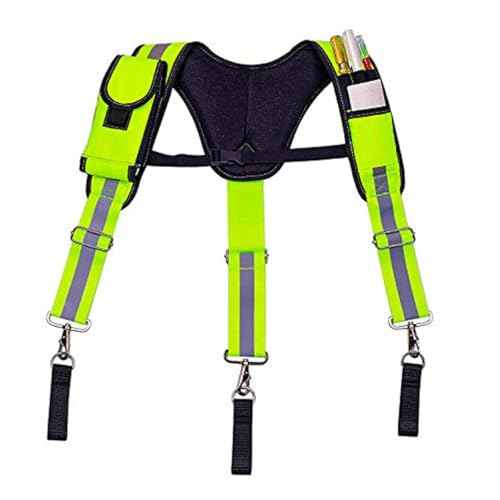 Safety Work Suspenders Tool Belt Suspenders, Heavy Duty Tool Belt Suspenders Reflective Safety Suspenders