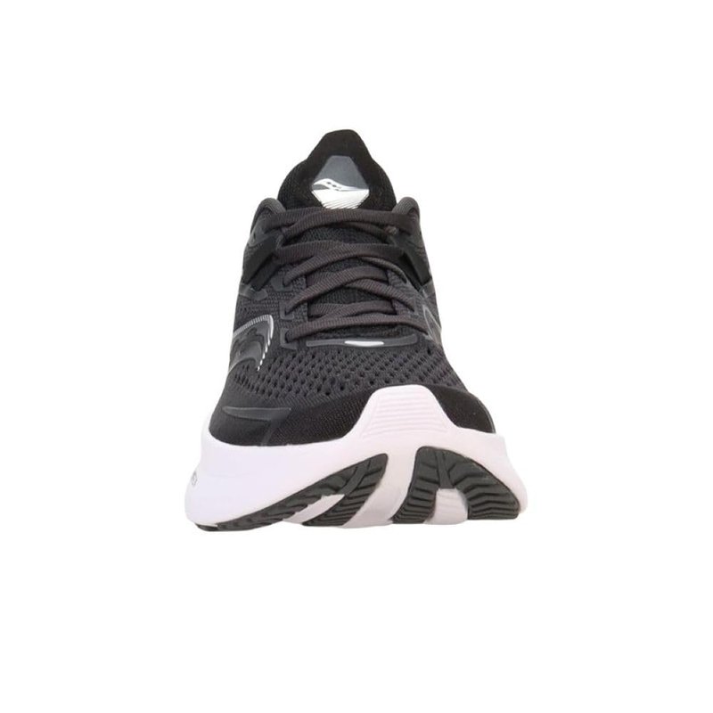 Saucony Men's Ride 15 Sneaker, Black/White, 10