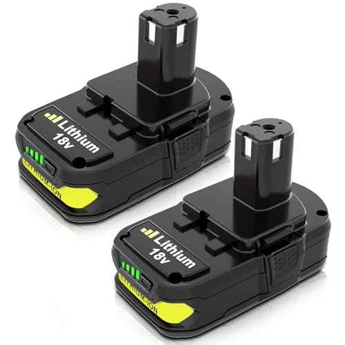 2Pack 3600mAh P102 P108 Replacement Battery for Ryobi 18V Battery 3.6Ah Compatible with Ryobi 18 Volt Battery Lithium P103 P104 P105 P107 P109 P122 Compatible with 18V Cordless Power Tools (Green)