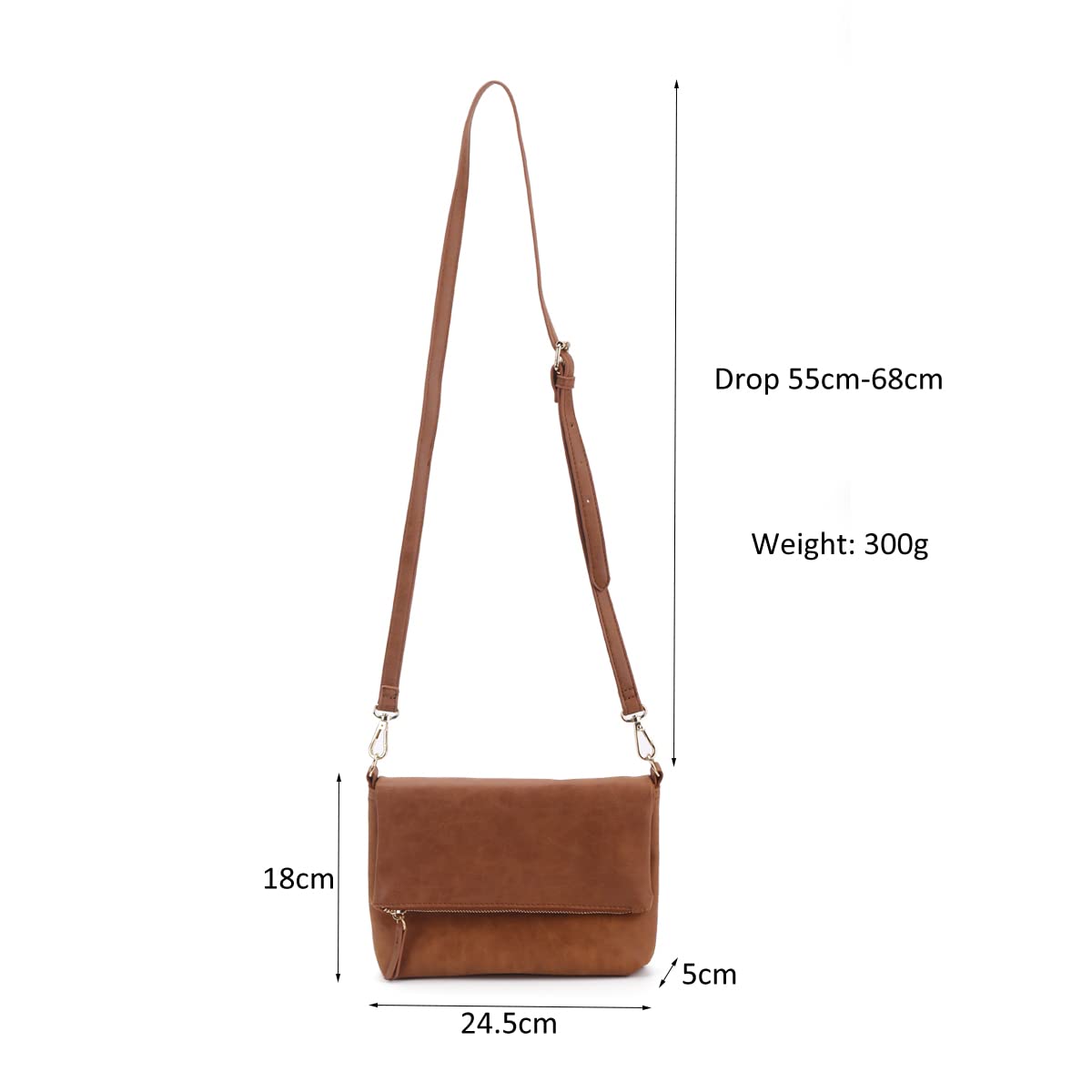 Gladdon Small Crossbody Bags for Women Cross Body Purse Shoulder Bag Brown1