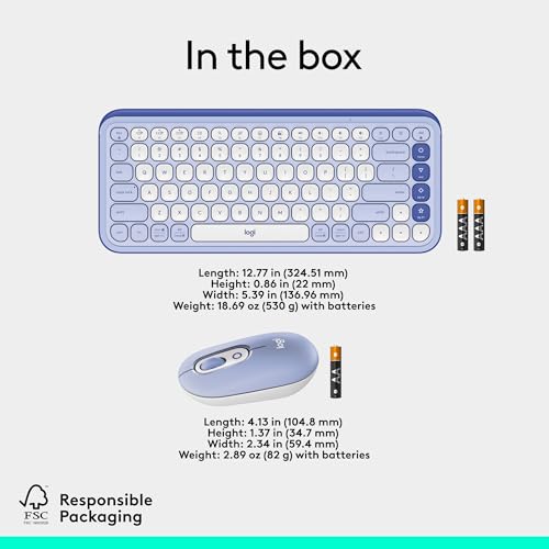 Logitech POP ICON Keys Wireless Bluetooth Keyboard, Comfortable Typing, Programmable Keys, Easy-Switch Between up to 3 Devices, for Laptop, Tablet, PC – Rose and Off-White