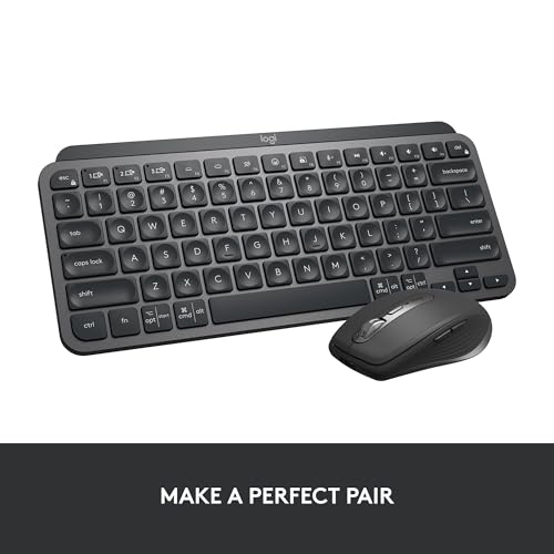 Logitech MX Keys Mini Minimalist Wireless Illuminated Keyboard, Compact, Bluetooth, Backlit, USB-C, Compatible with Apple macOS, iOS, Windows, Linux, Android, Metal Build - Graphite