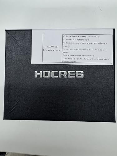 HOCRES® Wallets for Mens RFID Blocking Leather Slim Wallet with 15 Credit Card Holders, 2 Banknote Compartments & 2 ID Window Minimalist Wallets with Gift Box