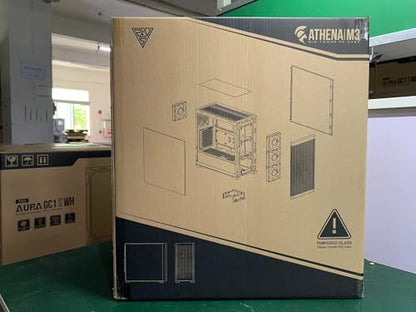 GAMDIAS ATX Mid Tower Computer Case Tempered Glass, Gaming PC Case Support Dual 360mm AIO/Radiator, 7x120mm Case Fans (4X 120mm Built-in), 420mm GPU/VGA, USB3.0X 2, Type C x1, 170mm CPU Cooler