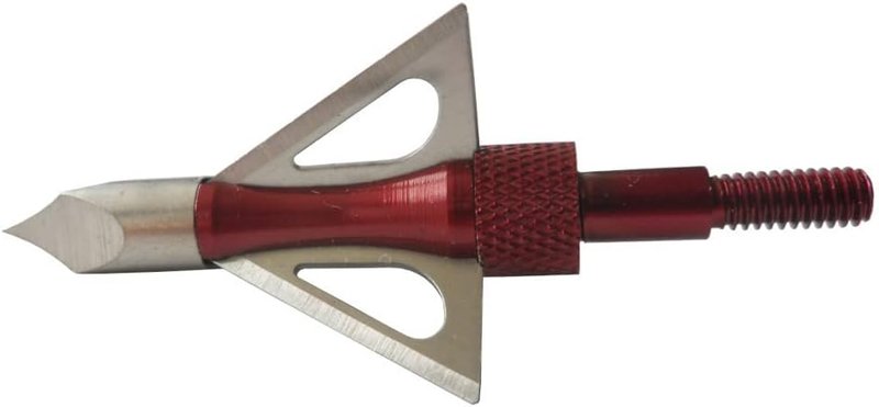 Archery Arrow Broadheads - 3-Blade 100 Grain Tips for Compound & Traditional Bows | Pack of 12