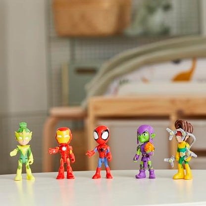 Spidey and his Amazing Friends Marvel, Friends & Foes Pack, 5 Action Figures, 4-Inch, Preschool Super Hero Toys for Kids Ages 3 and Up (Amazon Exclusive)