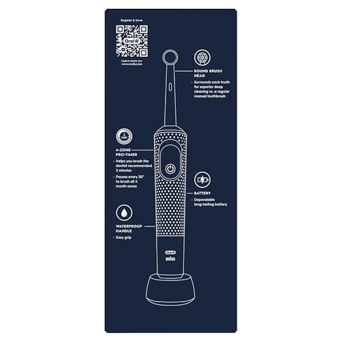 Oral-B Pro Vitality "WHITENIG EDITION" Electric Toothbrushes For Adults, 1 Handle, 2 Toothbrush Heads, 3 Brushing Modes Including Sensitive Plus, 2 Pin UK Plug, Purple (Package may vary)