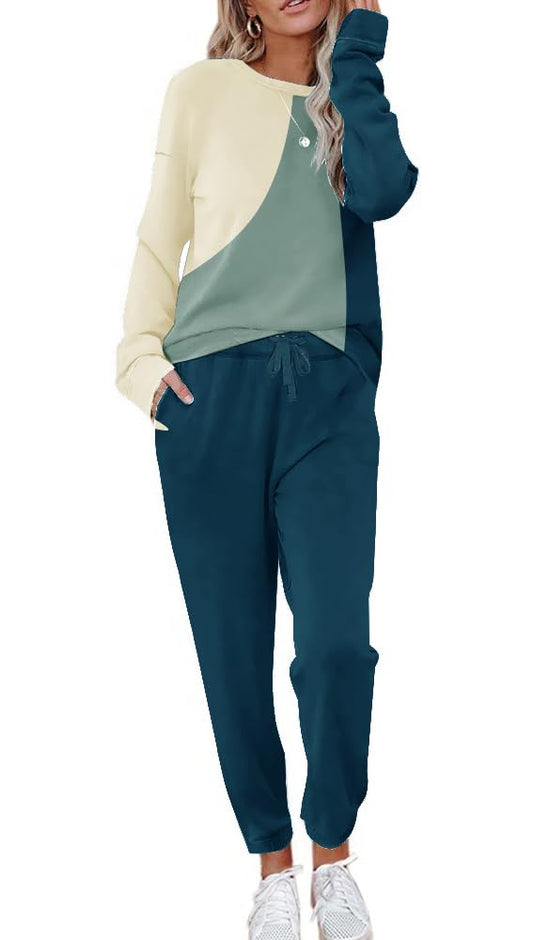 ETCYY NEW Lounge Sets for Women Two Piece Outfits Sweatsuits Sets Long Pant Loungewear Workout Athletic Tracksuits