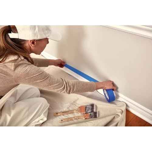Canvas Painters Drop Cloth (Size 4 x 10 Feet - Pack of 1) - Pure Cotton Paint Drop Cloth for Painting, Curtains, Furniture & Floor Protection - All Purpose Thick Canvas tarp with Double Stitched Edges