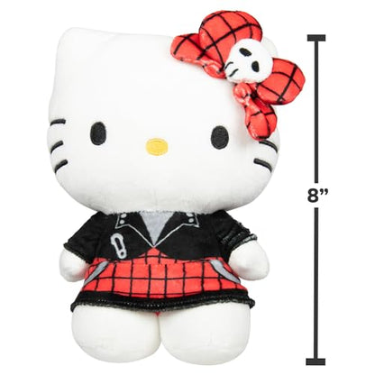 Jazwares Hello Kitty and Friends Series 2, Hello Kitty Red Punks Plush - Officially Licensed Sanrio Product from Ages 6+