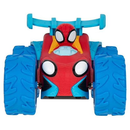 Jazwares Marvel Spidey and His Amazing Friends Marvel Spidey Web Climber - 7-Inch Rev Up Motor Vehicle That Climbs Obstacles