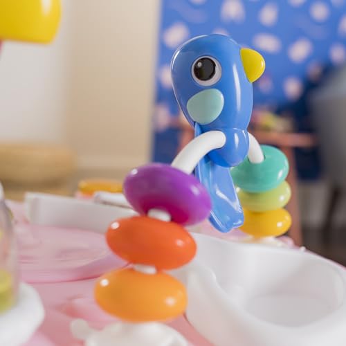 Bright Starts Around We Go 2-in-1 Baby Walker, Discovery Activity Center and Table, Tropic Coral, Ages 6 Months+