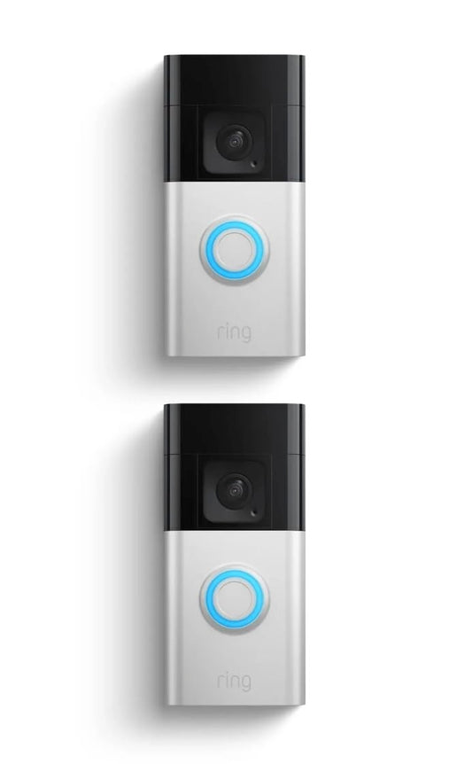 Ring Battery Doorbell Pro, Home or business security, Two-Way Talk with Audio+, 3D Motion Detection, and 1536p HD+ Head-to-Toe Video, 2-pack